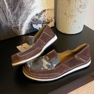 Ariat Women’s Brown Loafers with Camouflage Accent